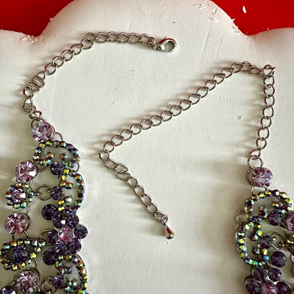 Rhinestone Colourful Necklace - Picture 5 of 6